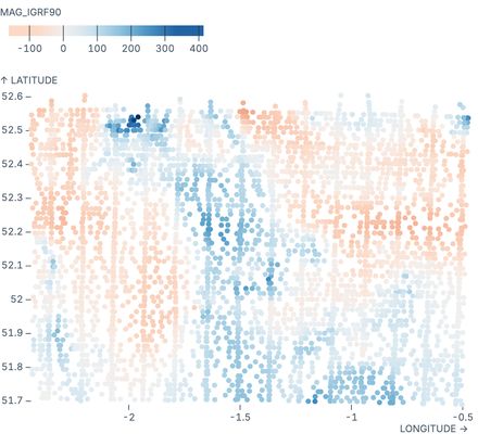 IGRF90 survey dots IGRF90 survey dots