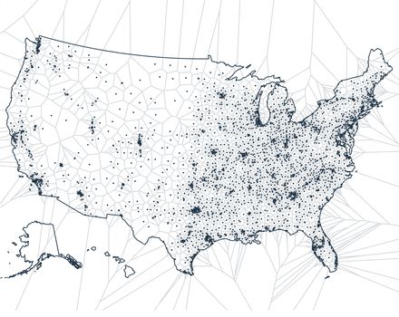 Voronoi mesh (Walmart stores) Voronoi mesh (Walmart stores)